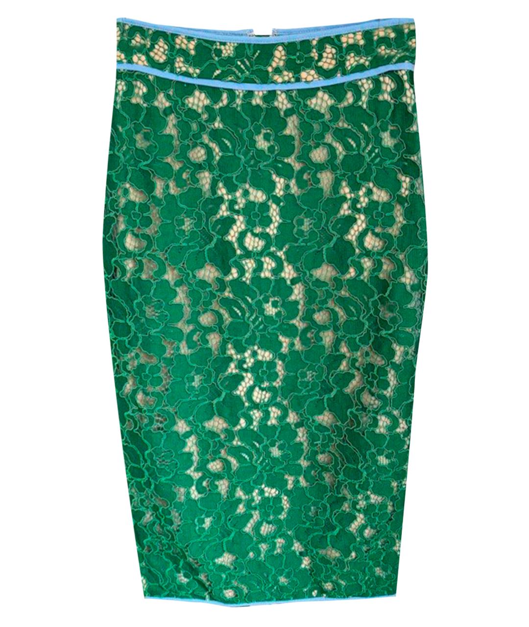 MSGM Зеленая юбка миди, фото 1