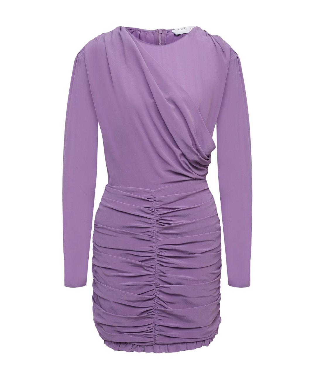 IRO Фиолетовое шелковое коктейльное платье, фото 1