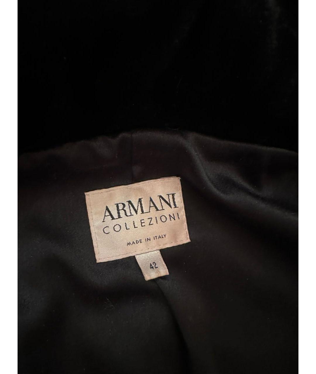 ARMANI COLLEZIONI Черная кожаная куртка, фото 3