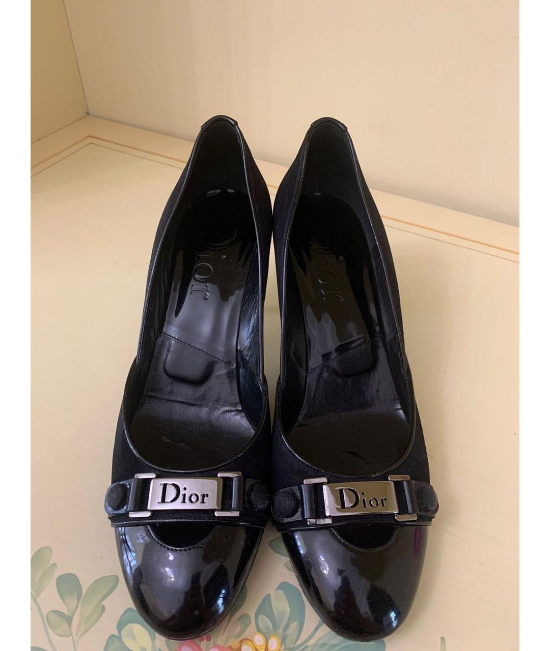 CHRISTIAN DIOR PRE-OWNED Черные замшевые туфли, фото 2