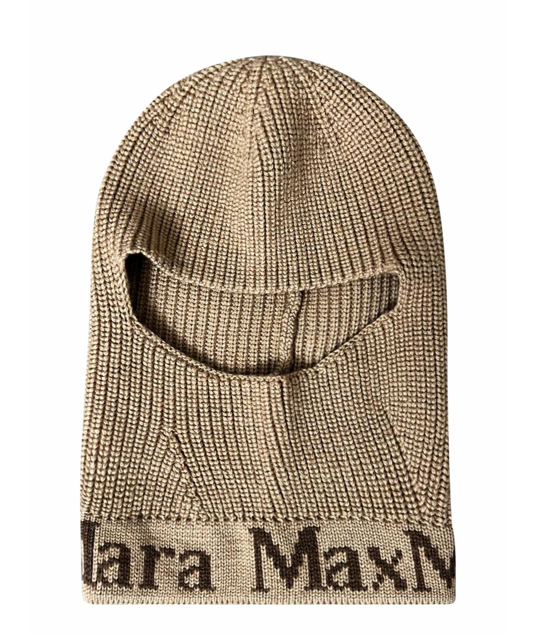 MAX MARA Бежевая шерстяная шапка, фото 1