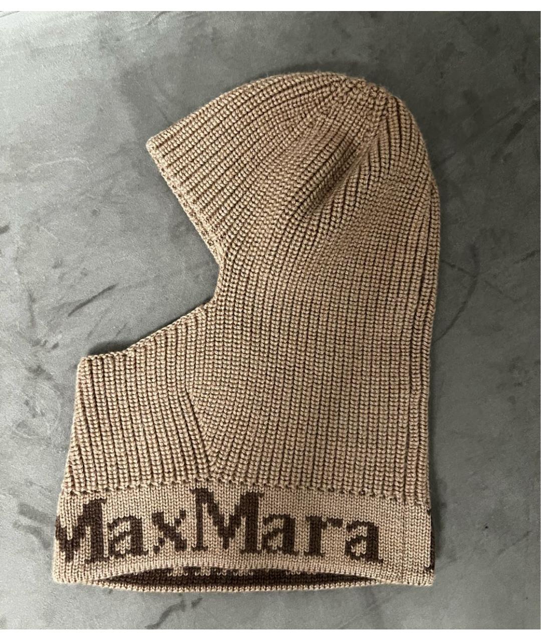 MAX MARA Бежевая шерстяная шапка, фото 3