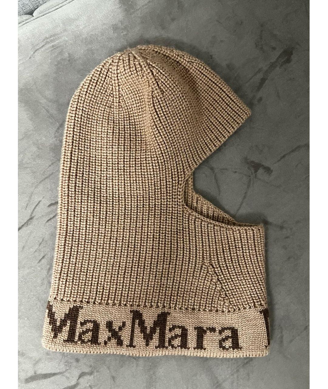 MAX MARA Бежевая шерстяная шапка, фото 2