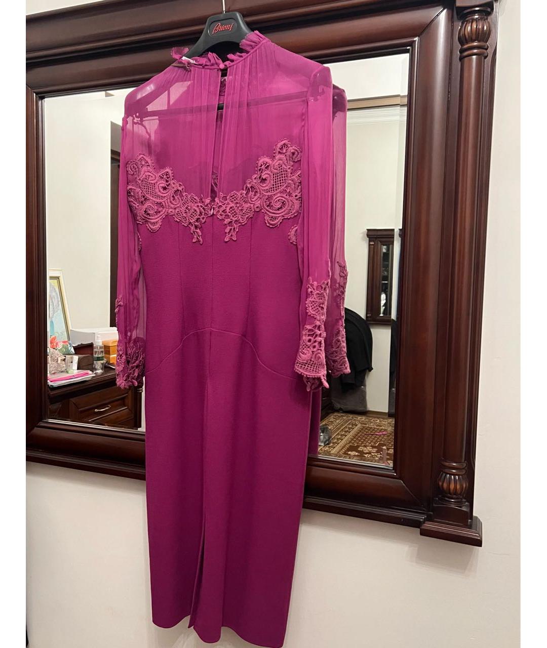 ERMANNO SCERVINO Фиолетовое шерстяное вечернее платье, фото 3