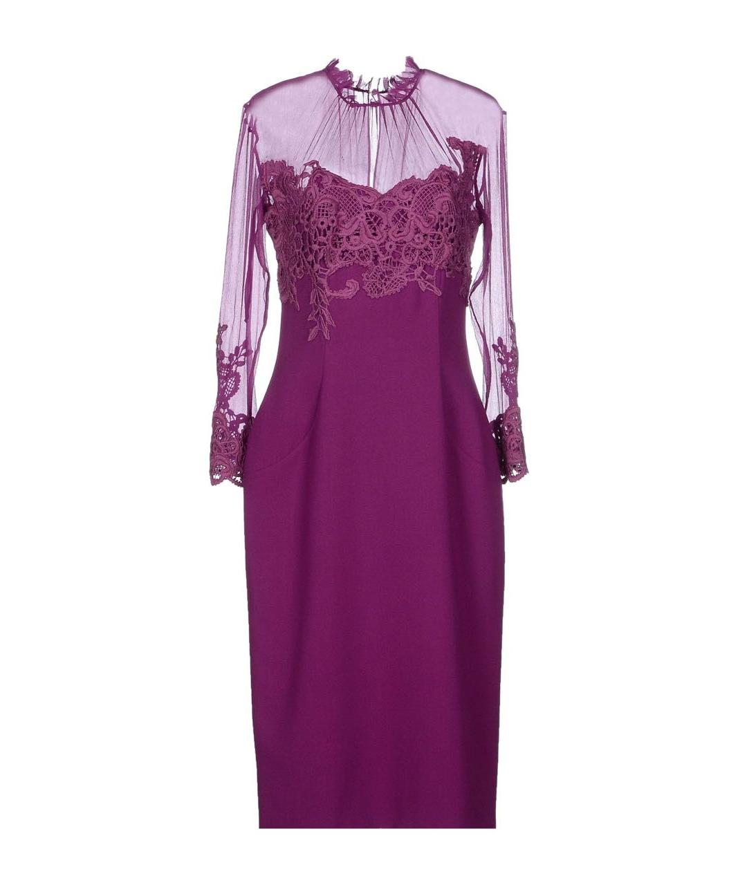 ERMANNO SCERVINO Фиолетовое шерстяное вечернее платье, фото 1