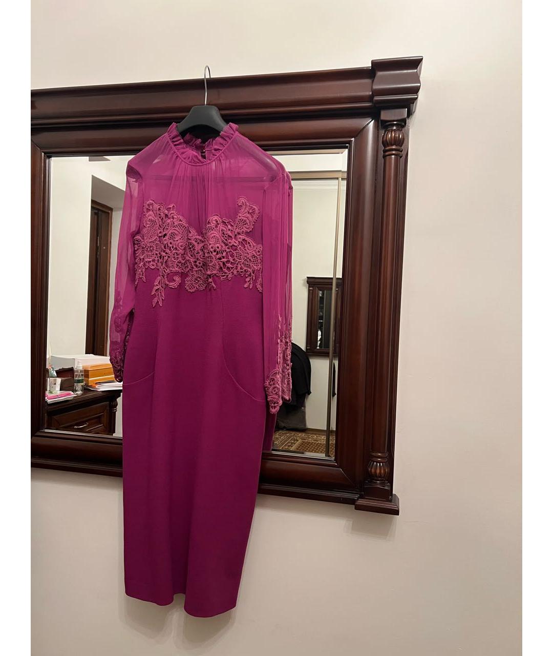 ERMANNO SCERVINO Фиолетовое шерстяное вечернее платье, фото 2