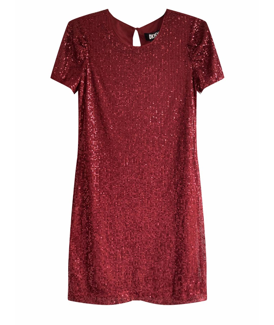 DKNY Красное полиэстеровое коктейльное платье, фото 1