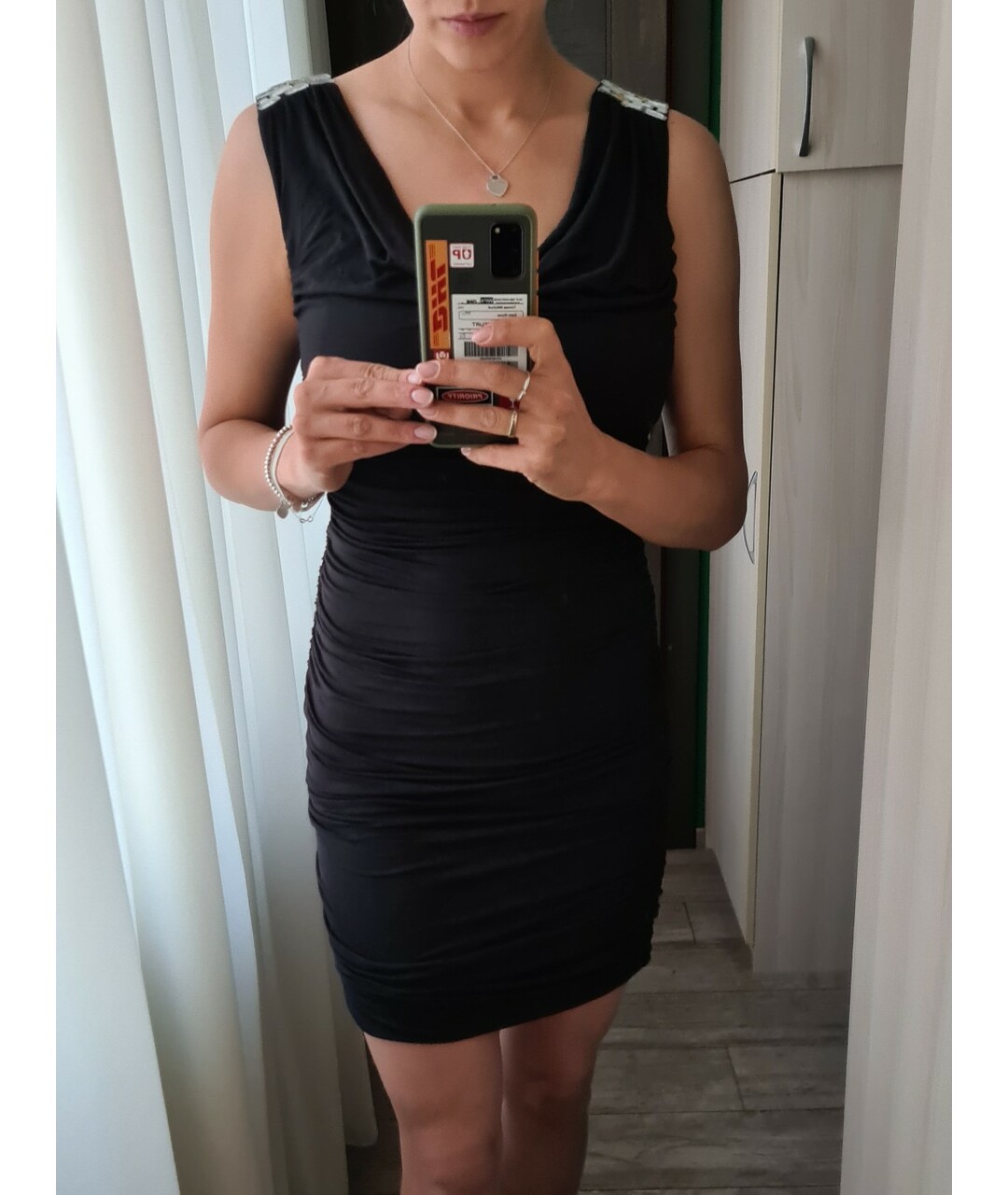PHILIPP PLEIN Черное синтетическое вечернее платье, фото 2