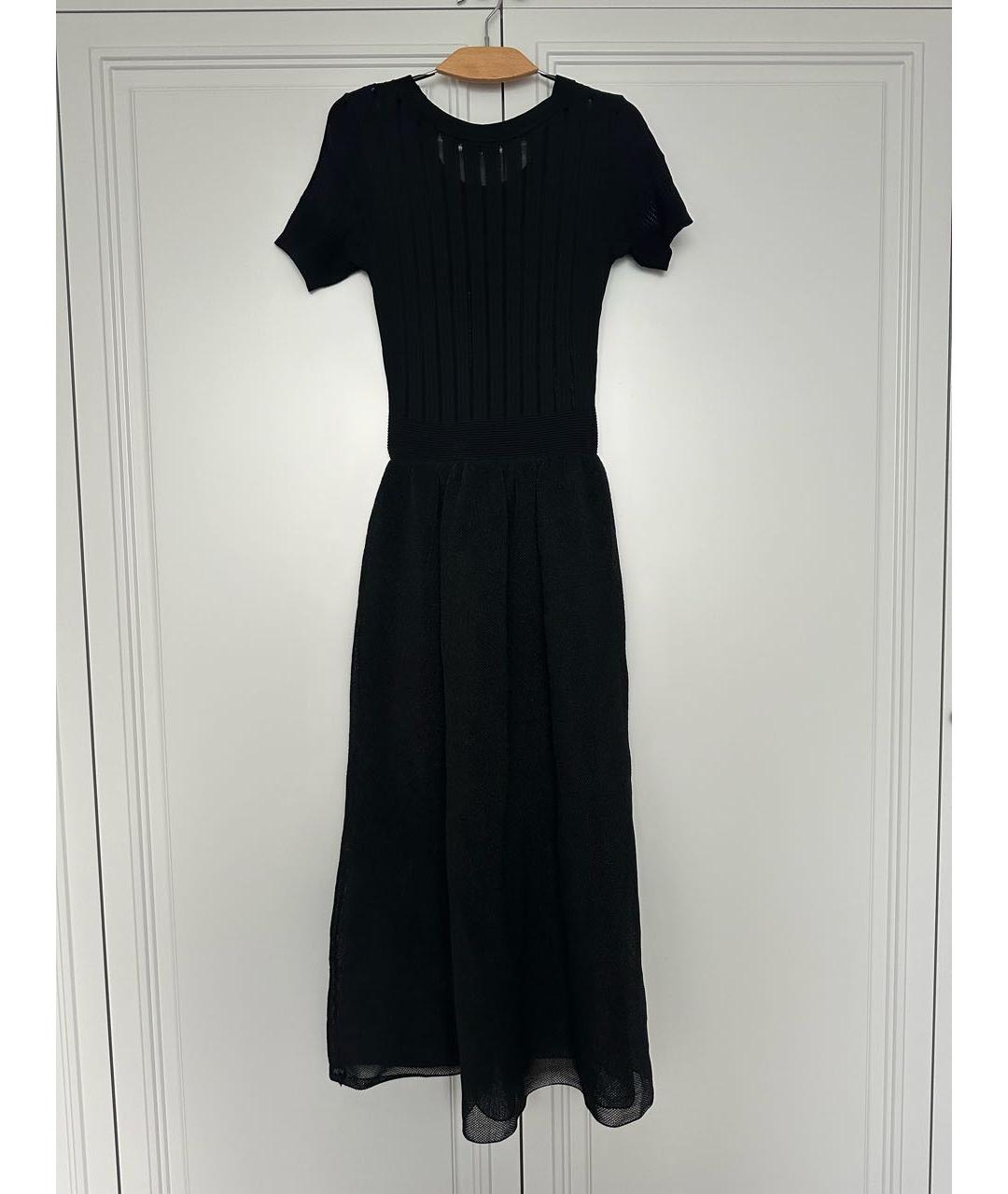 SANDRO Черное вискозное коктейльное платье, фото 5