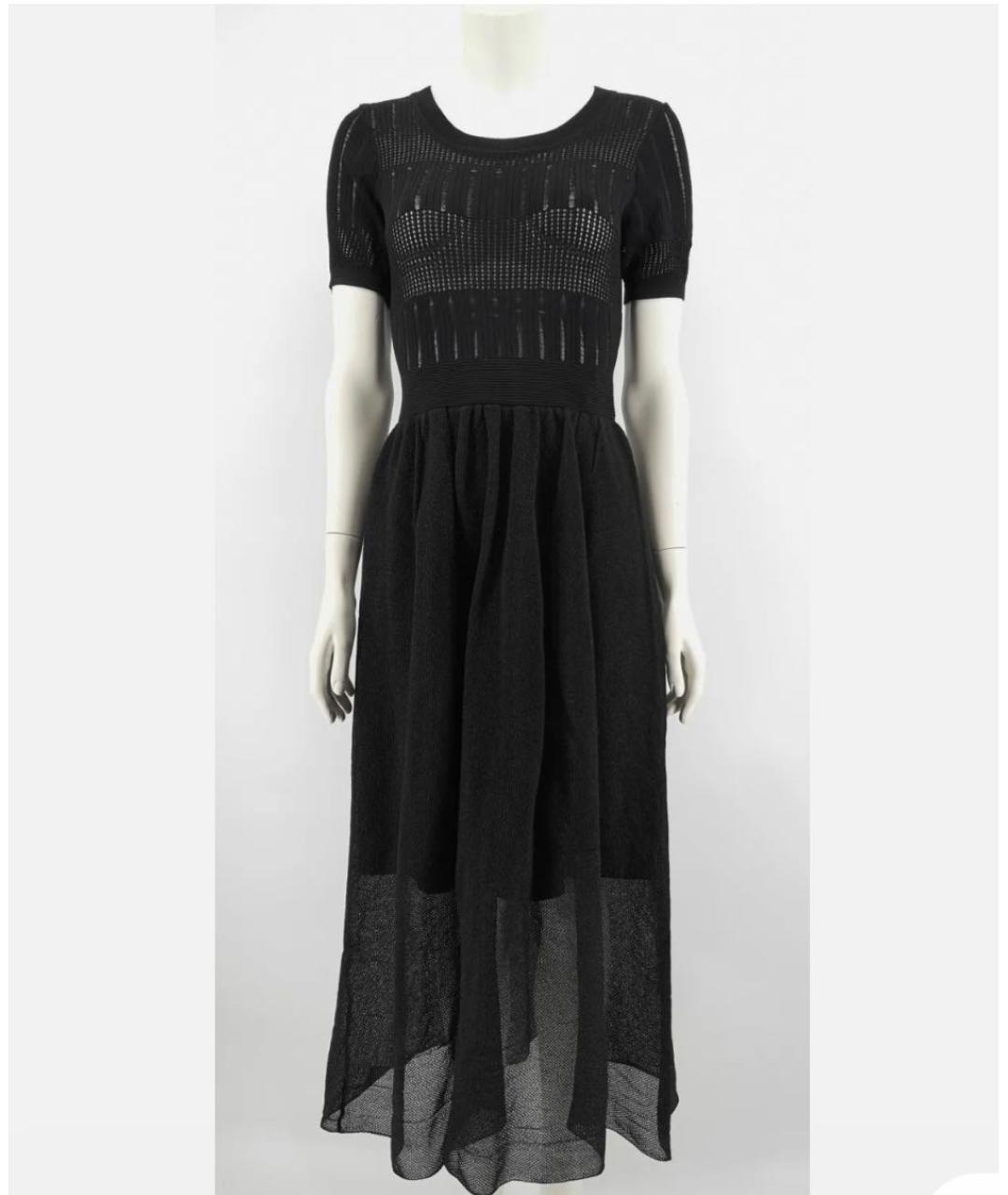 SANDRO Черное вискозное коктейльное платье, фото 9