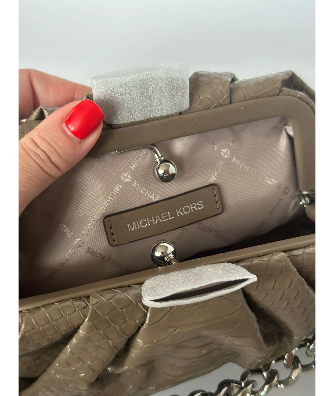 MICHAEL KORS Бежевая сумка через плечо, фото 7