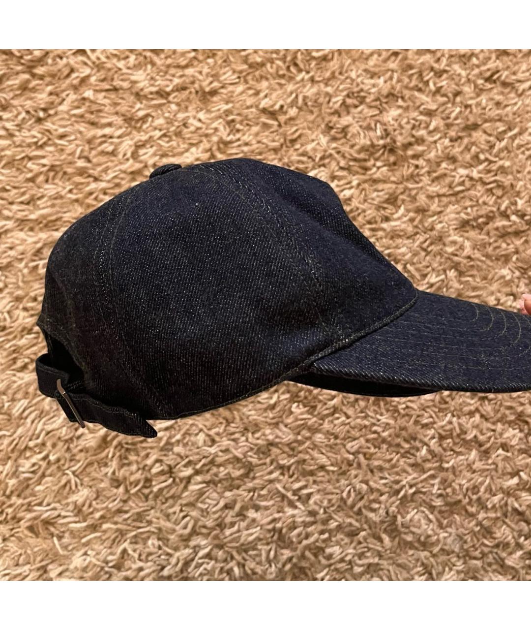 JACQUEMUS Темно-синяя хлопковая кепка, фото 2