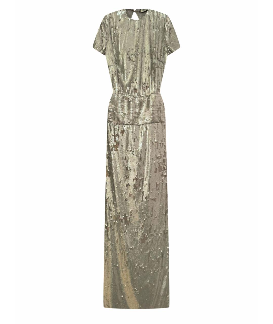 ELISABETTA FRANCHI Серебряное вечернее платье, фото 1