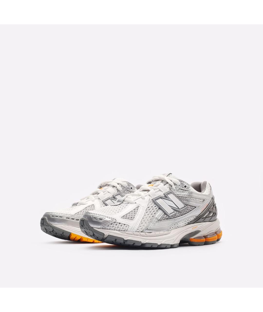 NEW BALANCE Серебряные текстильные низкие кроссовки / кеды, фото 3