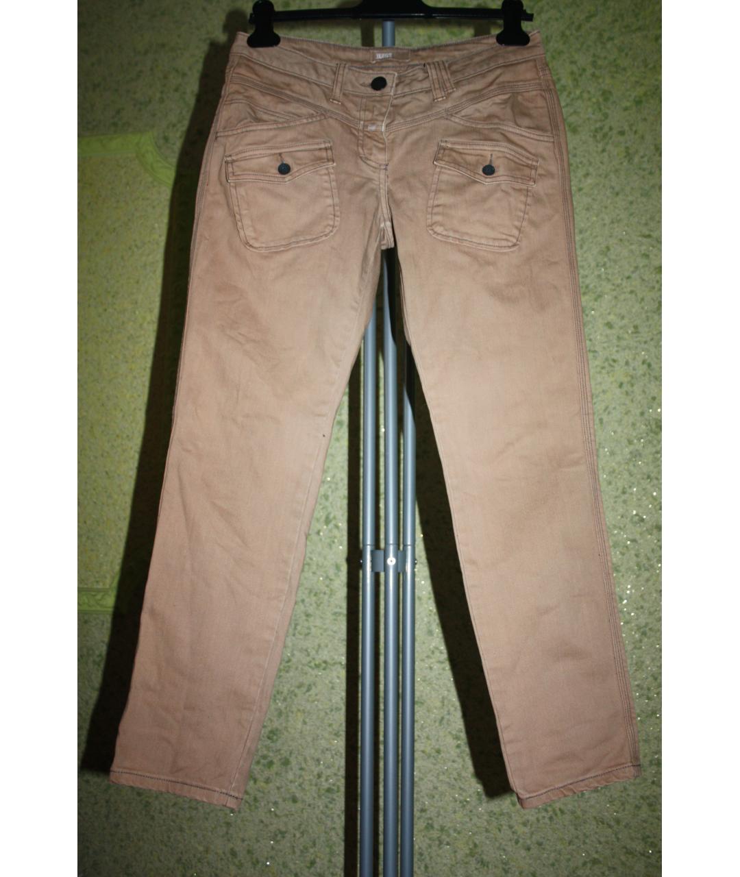 CLOSED Бежевые хлопковые прямые брюки, фото 5