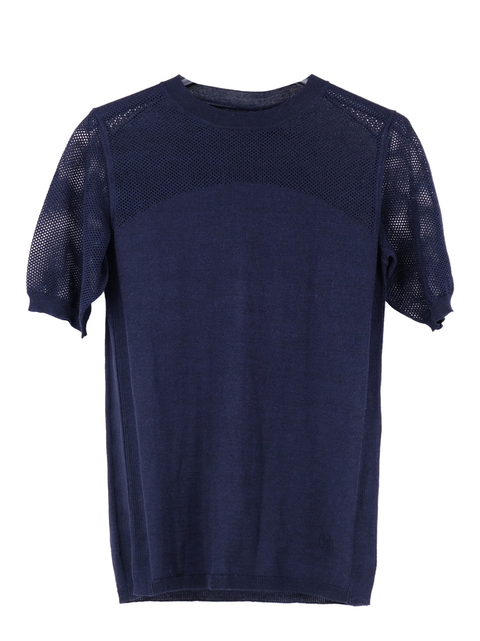 LOUIS VUITTON PRE-OWNED Темно-синяя шерстяная футболка, фото 1
