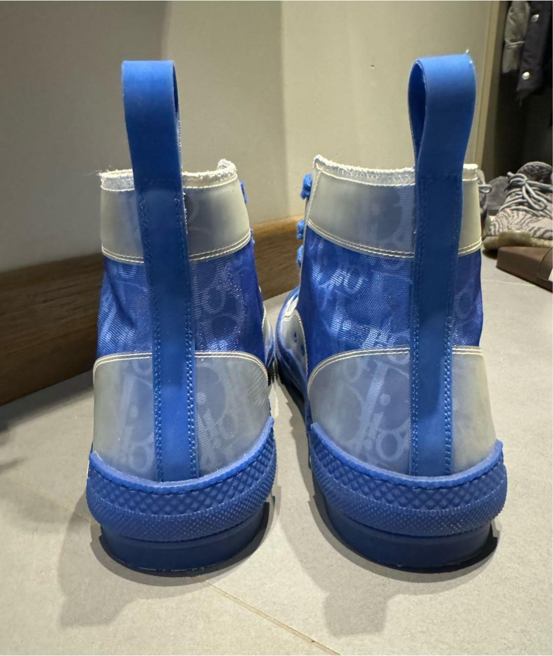 CHRISTIAN DIOR PRE-OWNED Синие высокие кроссовки / кеды, фото 4