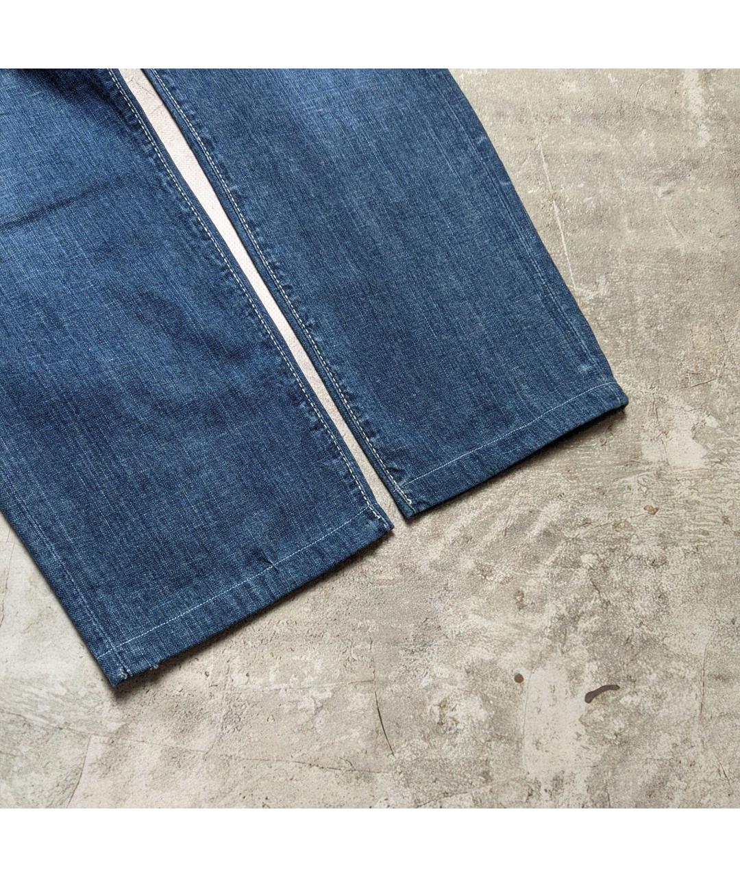 JACOB COHEN Синие хлопко-леновые прямые джинсы, фото 9