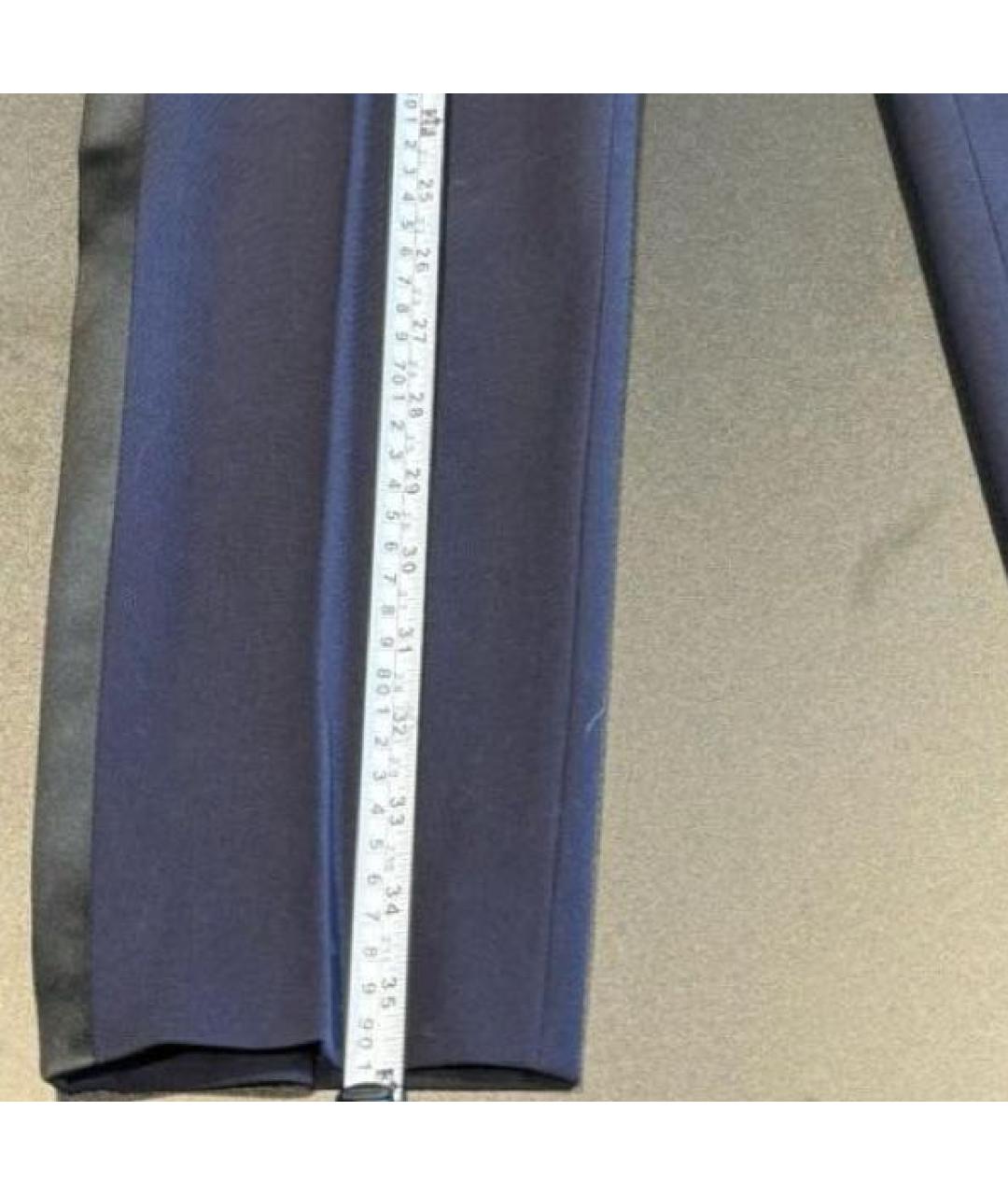 CELINE PRE-OWNED Темно-синие прямые брюки, фото 5