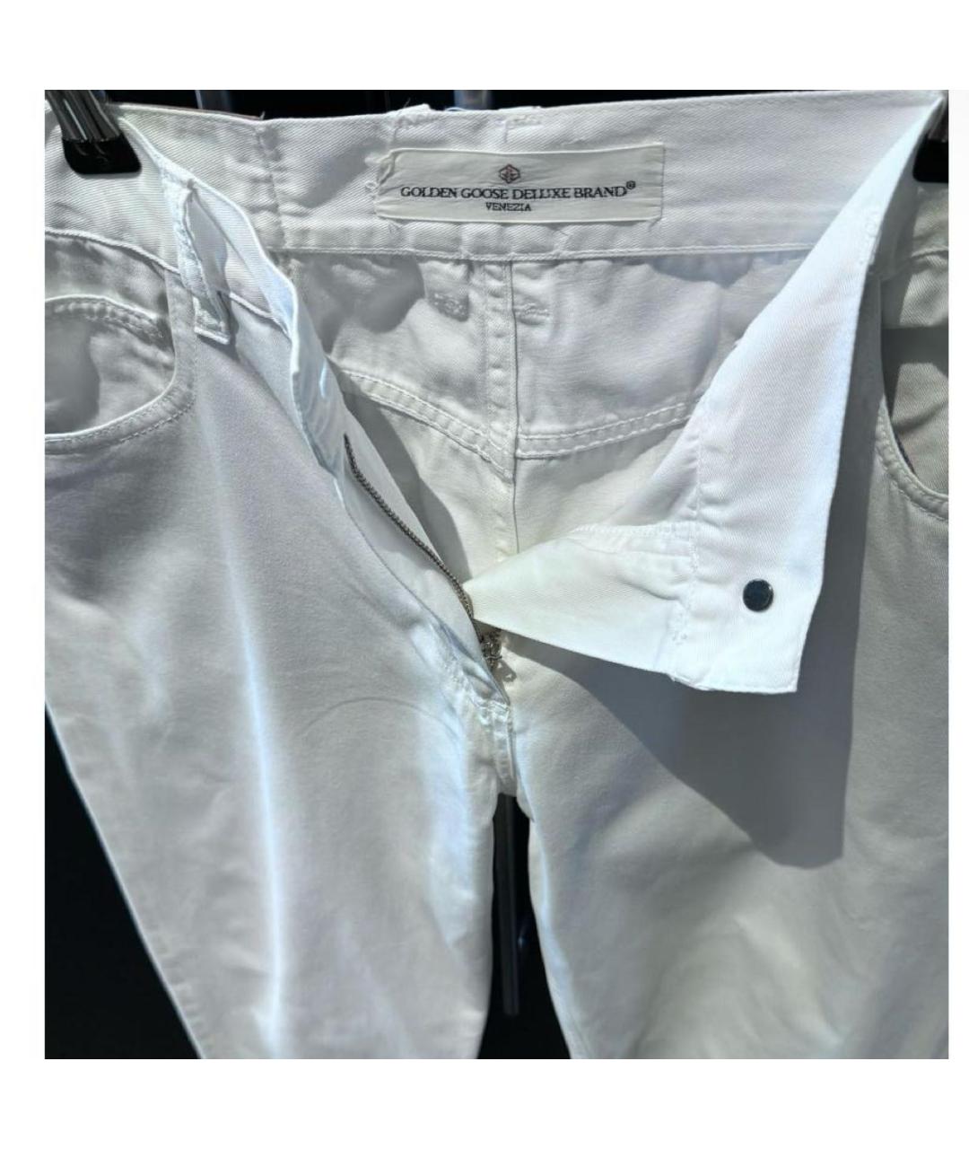 GOLDEN GOOSE DELUXE BRAND Белые прямые джинсы, фото 5