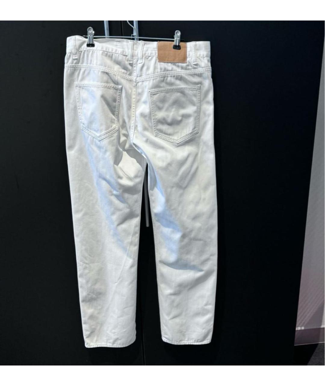 GOLDEN GOOSE DELUXE BRAND Белые прямые джинсы, фото 3