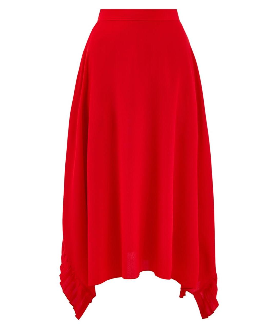 STELLA MCCARTNEY Красная шелковая юбка миди, фото 1