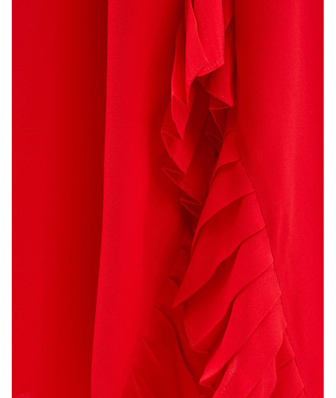 STELLA MCCARTNEY Красная шелковая юбка миди, фото 4