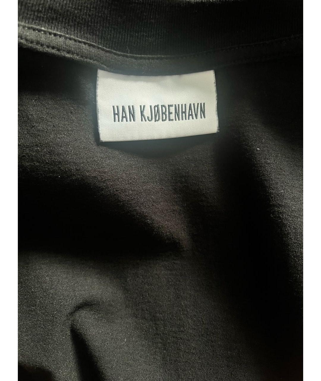 HAN KJOBENHAVN Черная хлопковая футболка, фото 3