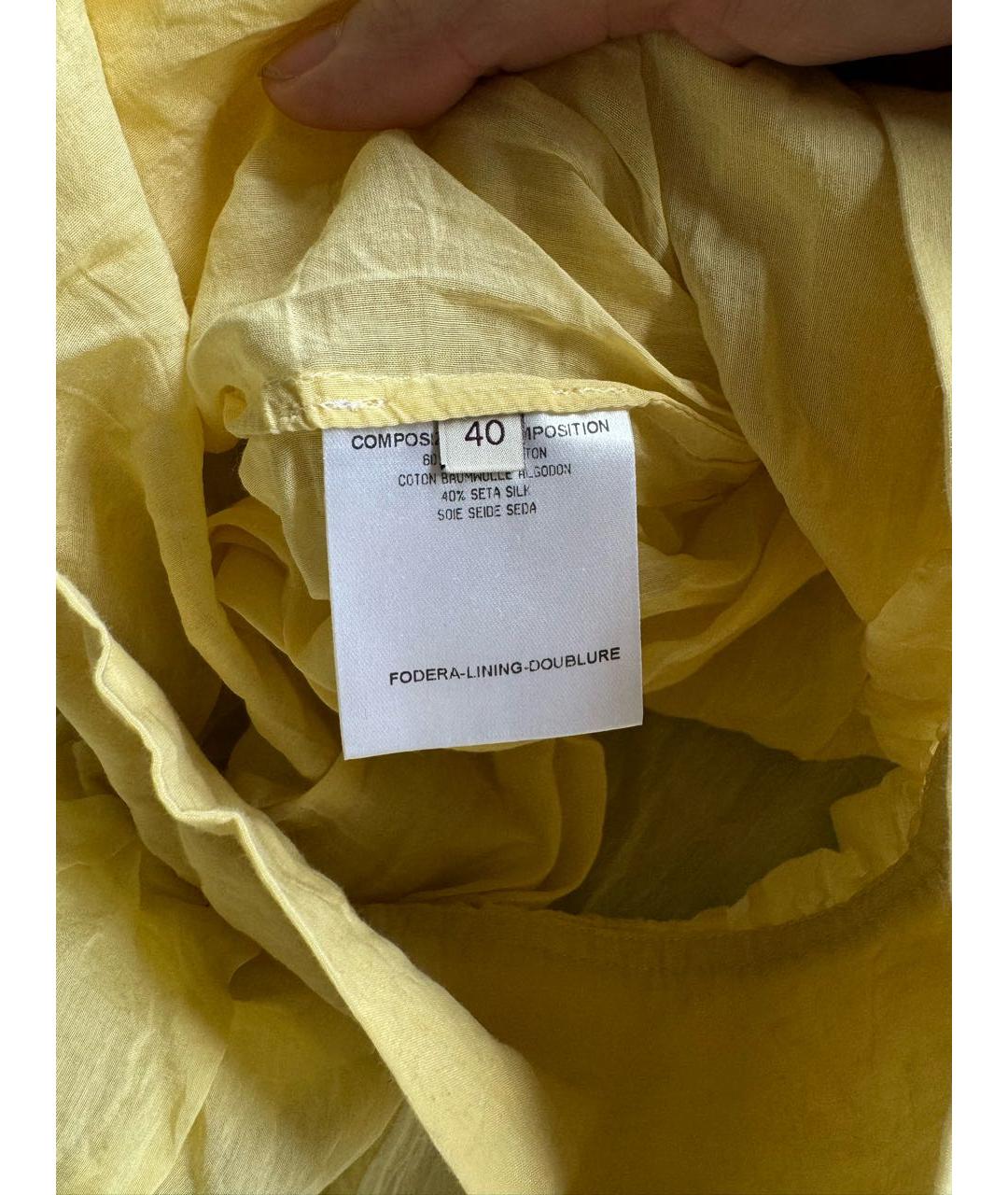 STELLA MCCARTNEY Желтое шелковое повседневное платье, фото 5