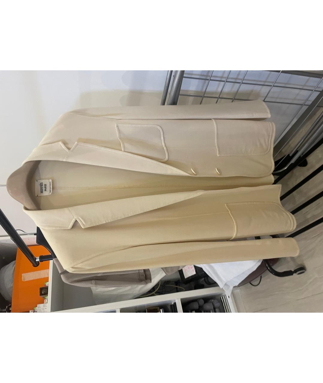 HERMES PRE-OWNED Белый шерстяной жакет/пиджак, фото 6