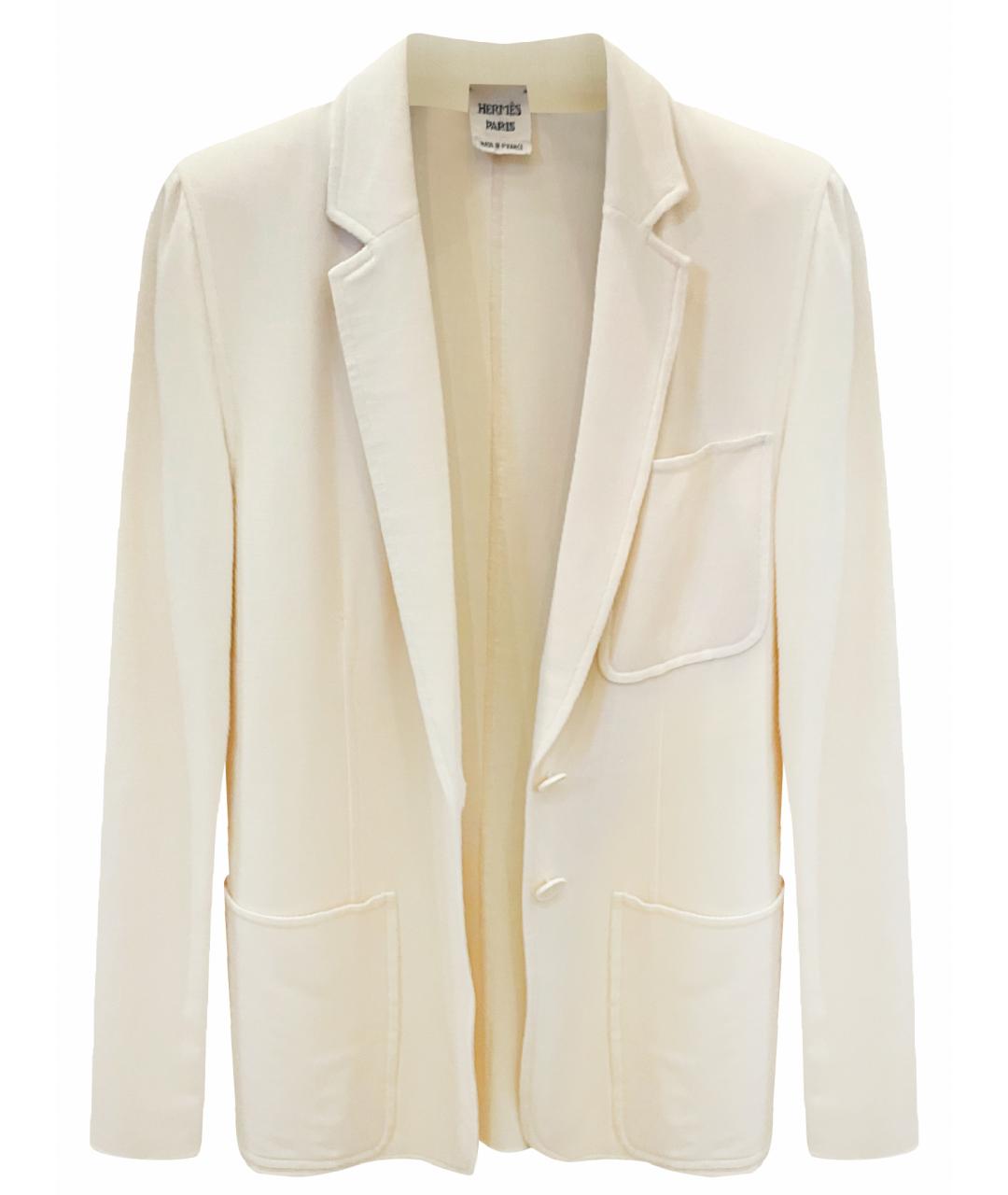 HERMES PRE-OWNED Белый шерстяной жакет/пиджак, фото 1