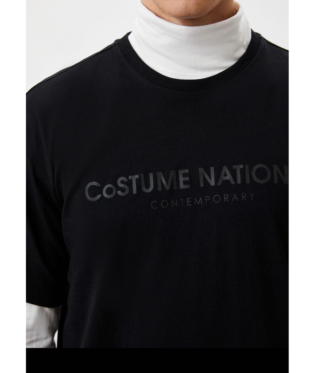 COSTUME NATIONAL Черная хлопковая футболка, фото 8