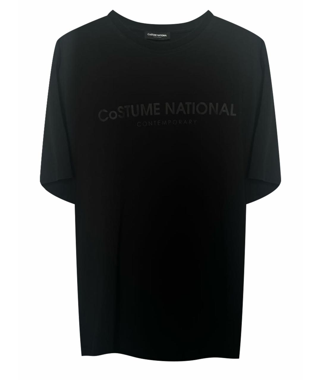 COSTUME NATIONAL Черная хлопковая футболка, фото 1