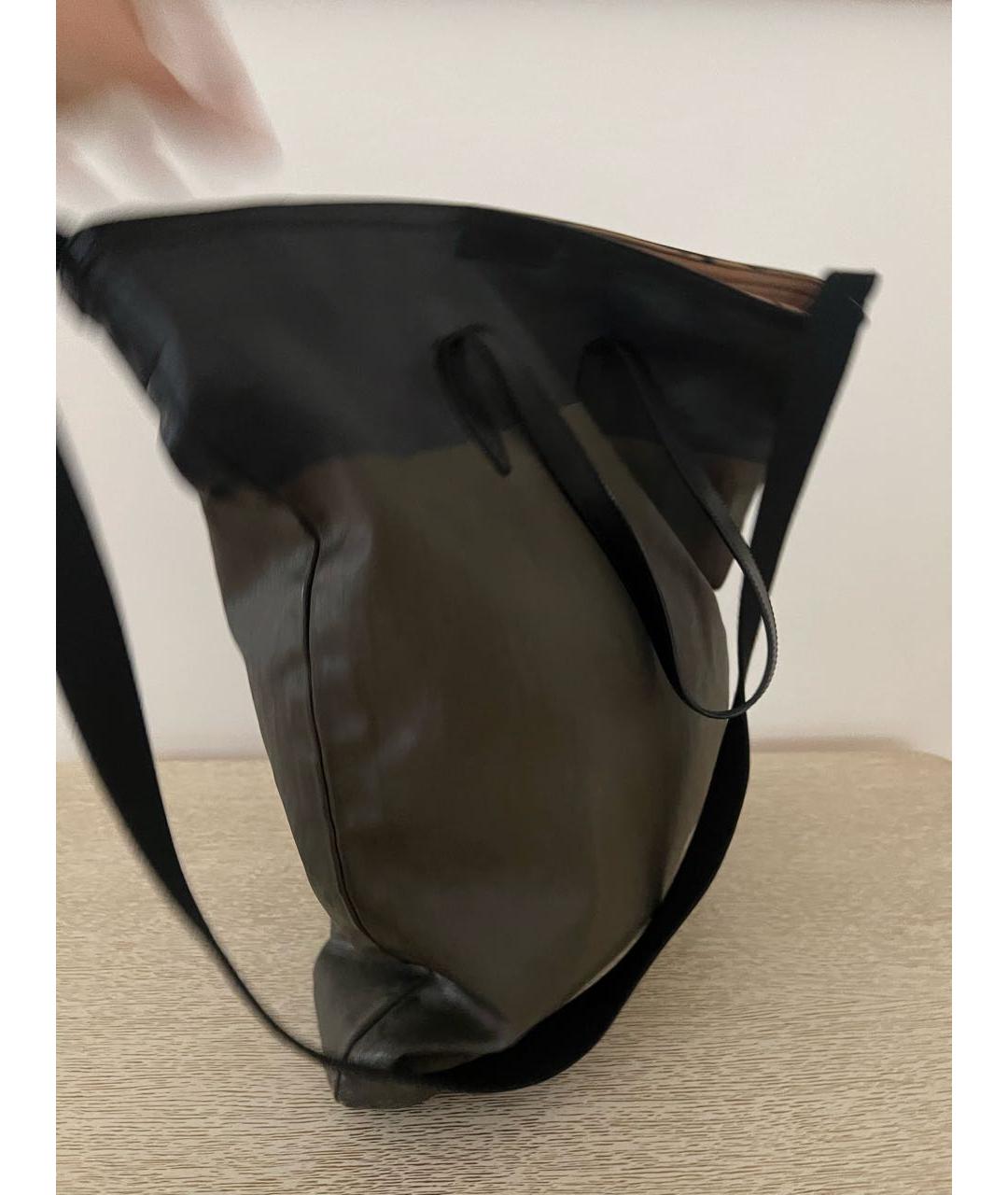 DRIES VAN NOTEN Черная сумка через плечо из искусственной кожи, фото 3