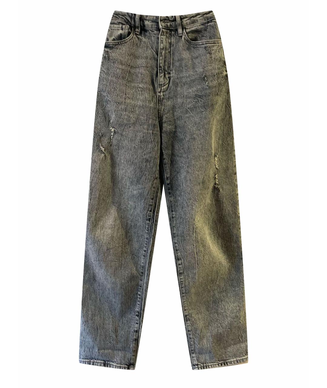 ARMANI EXCHANGE Серые хлопко-эластановые прямые джинсы, фото 1