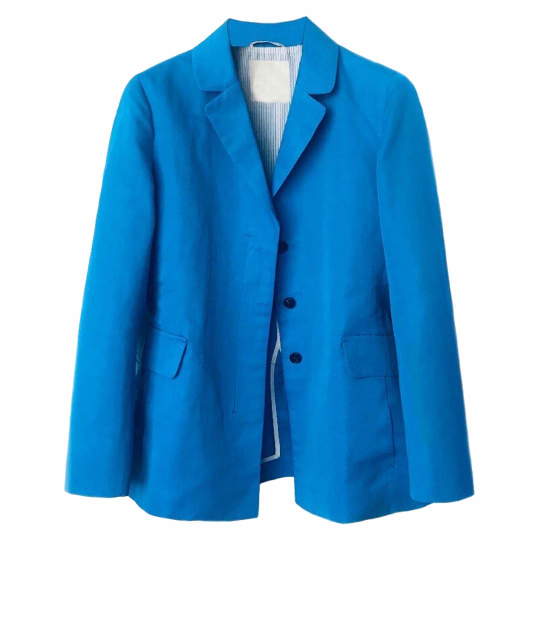 'S MAX MARA Синий хлопковый жакет/пиджак, фото 1