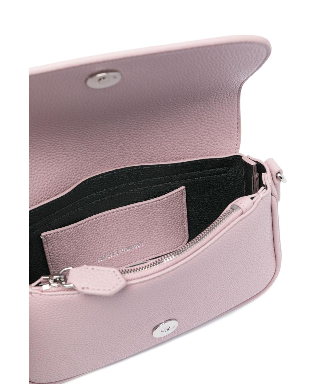 EMPORIO ARMANI Розовая сумка через плечо из искусственной кожи, фото 3