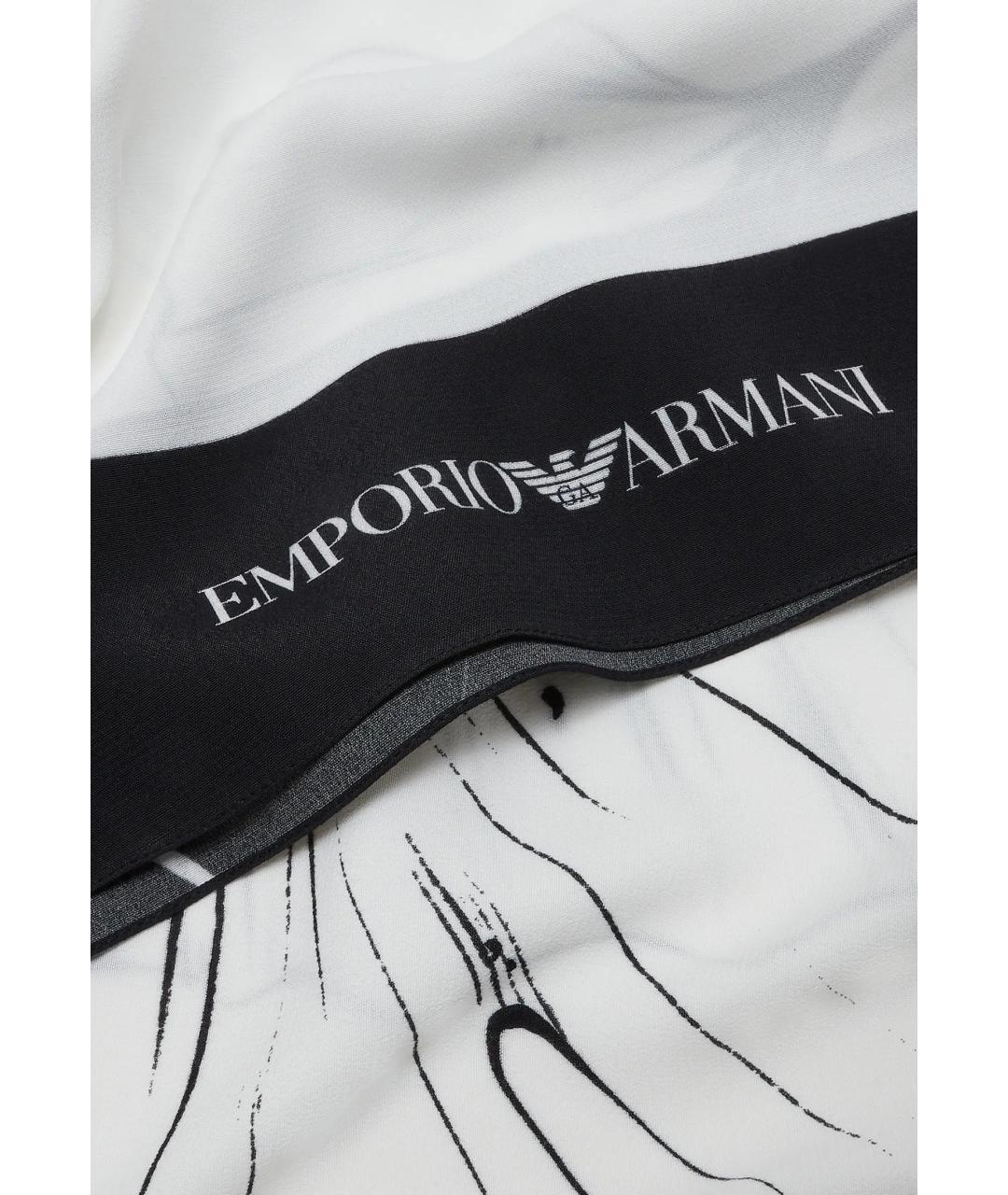 EMPORIO ARMANI Белый шарф, фото 2