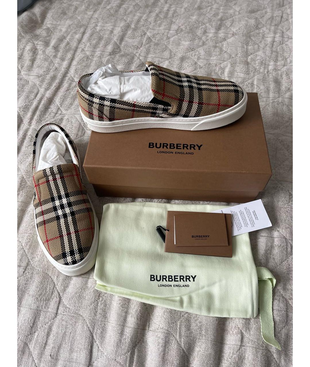 BURBERRY Мульти текстильные слипоны, фото 6