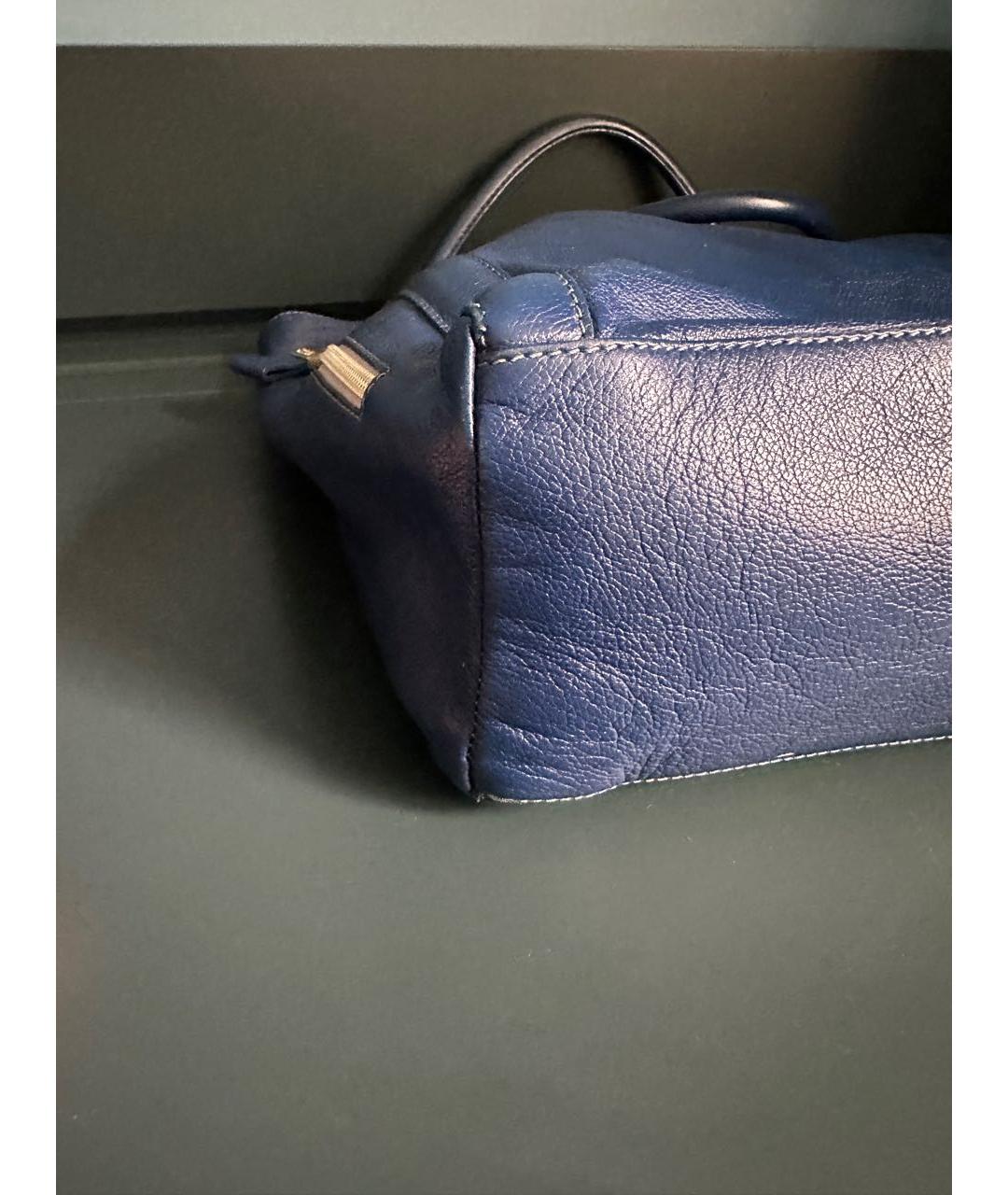 SEE BY CHLOE Синяя кожаная сумка тоут, фото 6