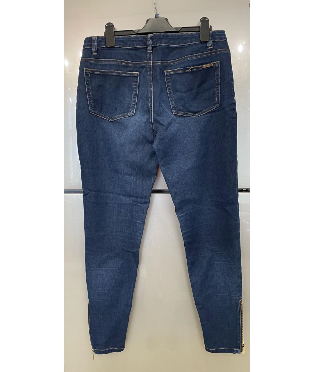MICHAEL KORS Темно-синие хлопко-эластановые прямые джинсы, фото 2