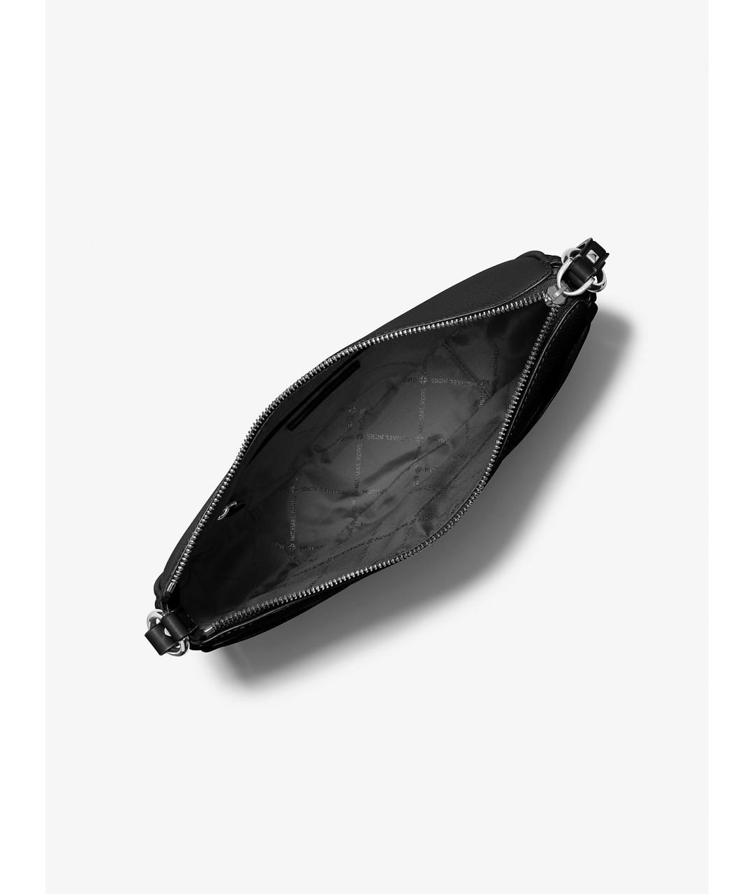 MICHAEL KORS Черная кожаная сумка через плечо, фото 2