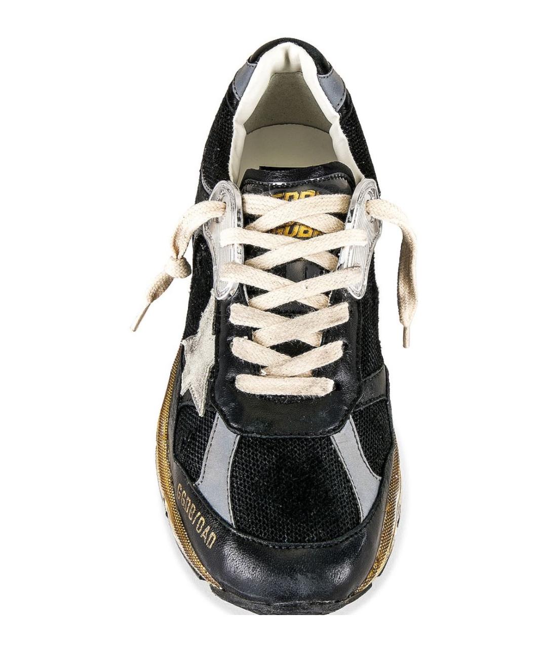 GOLDEN GOOSE DELUXE BRAND Черные кожаные низкие кроссовки / кеды, фото 4