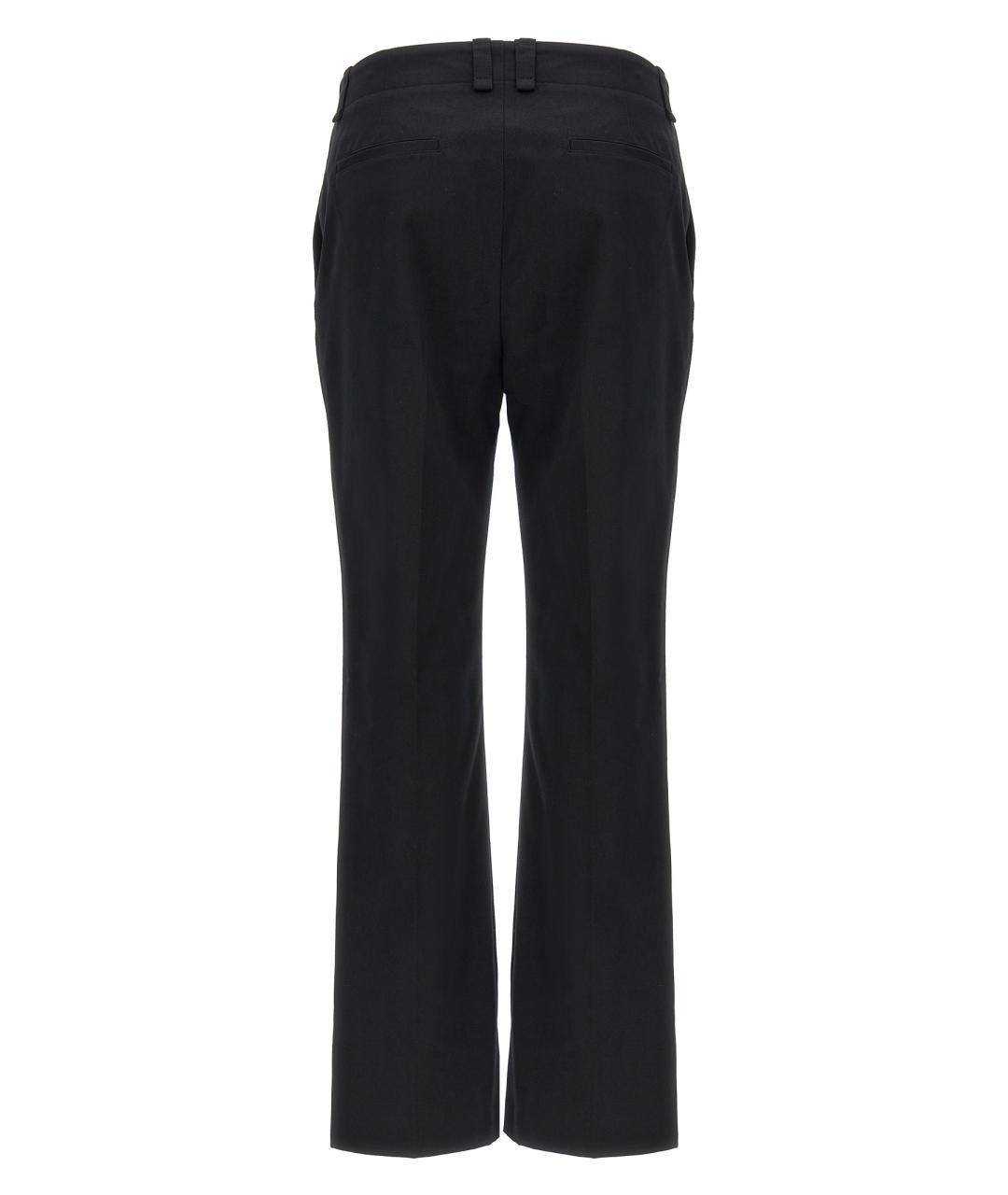 SAINT LAURENT Черные хлопковые прямые брюки, фото 2