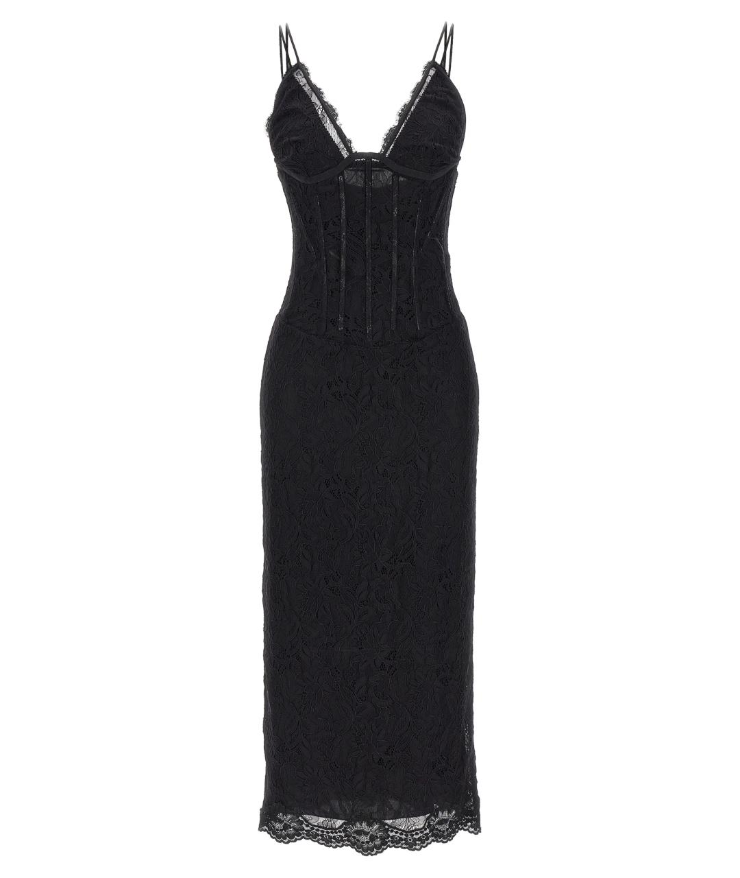 DOLCE&GABBANA Черное полиамидовое вечернее платье, фото 1