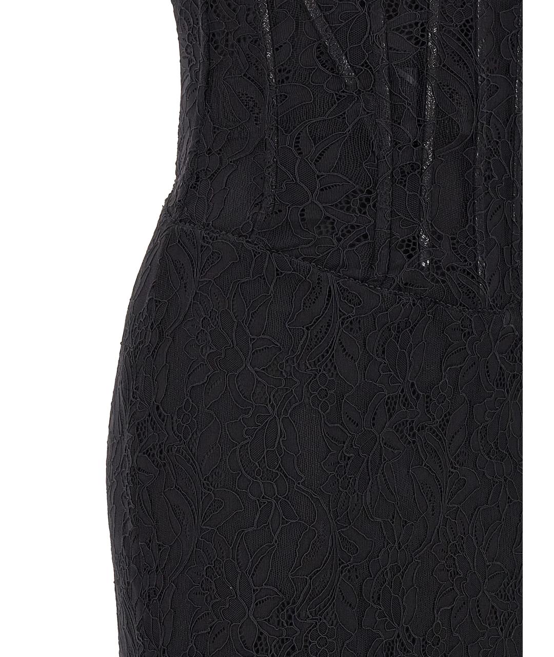 DOLCE&GABBANA Черное полиамидовое вечернее платье, фото 4