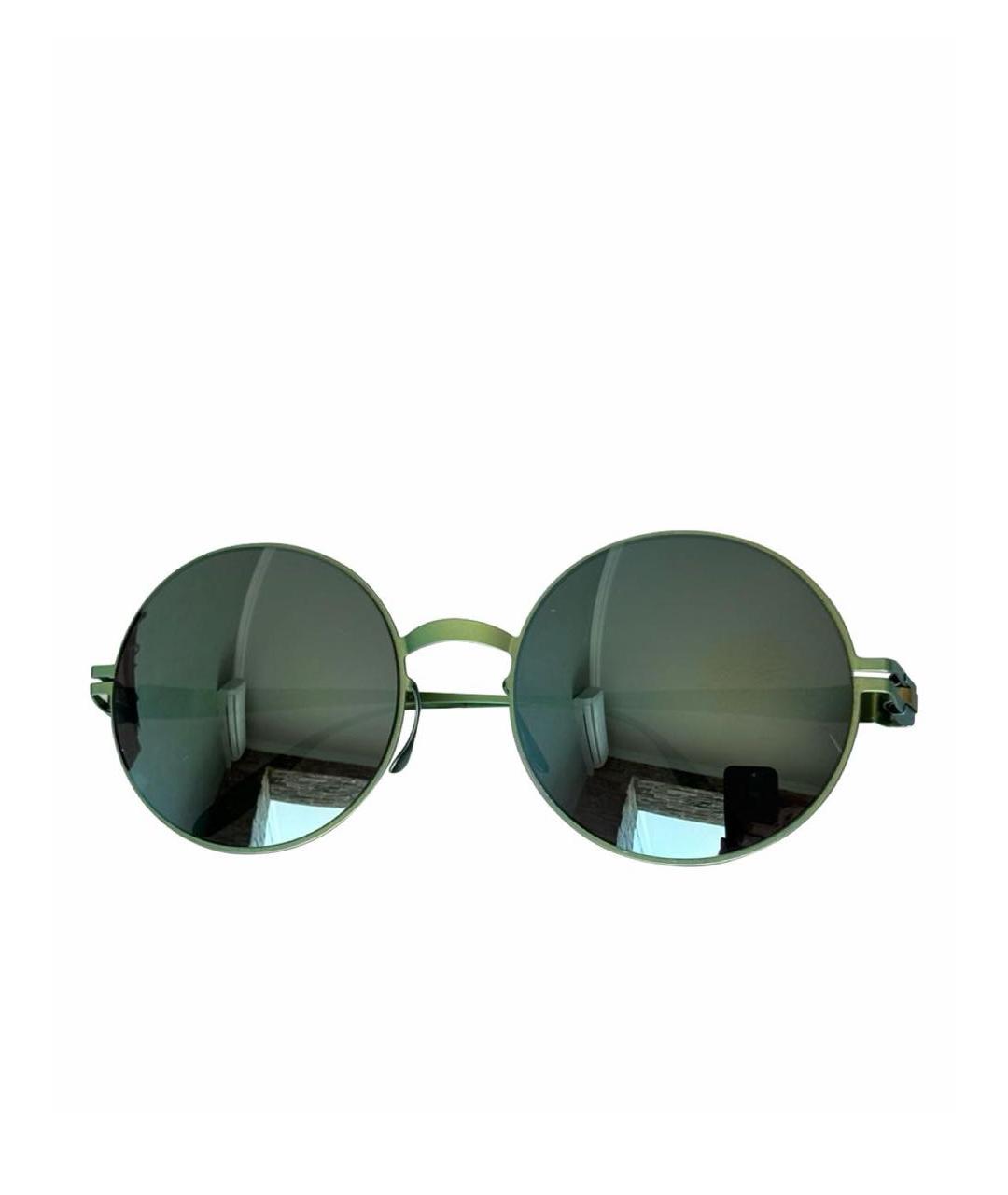 MYKITA Зеленые металлические солнцезащитные очки, фото 1