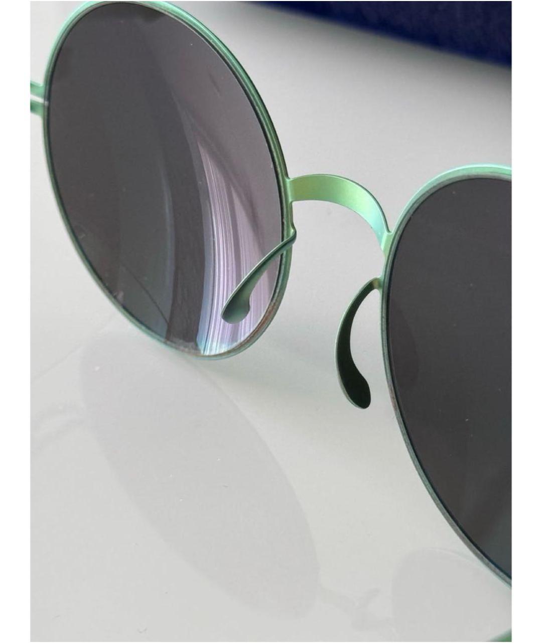 MYKITA Зеленые металлические солнцезащитные очки, фото 5