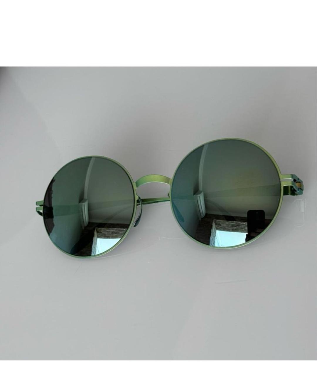 MYKITA Зеленые металлические солнцезащитные очки, фото 4