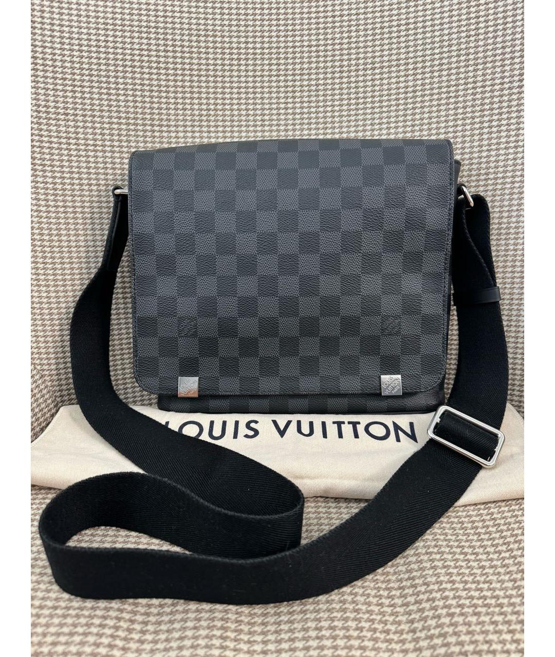 LOUIS VUITTON PRE-OWNED Черная сумка на плечо, фото 9